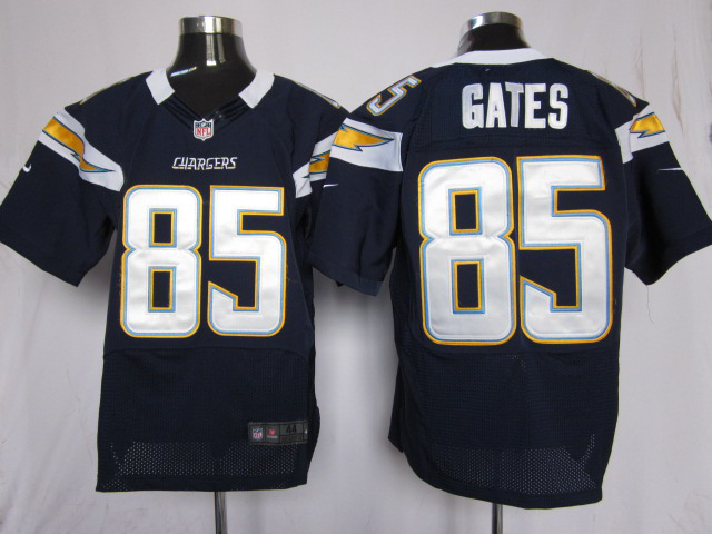 Nike Elite Jersey san diega chargers 85 gates Dark blue color